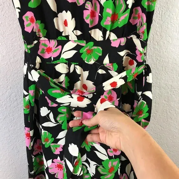 Floral Wrap Midi Dress