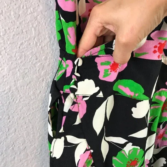 Floral Wrap Midi Dress