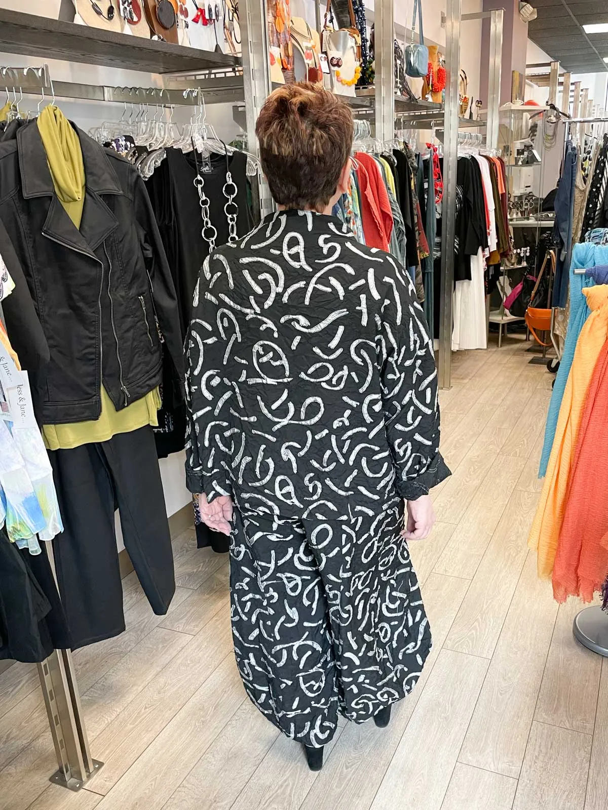 Fly Pant, Black Squiggle