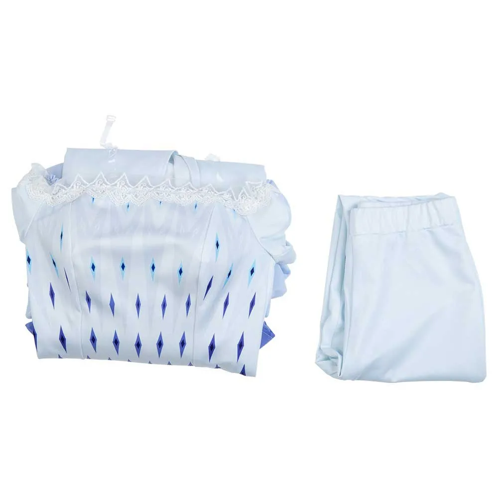 Frozen 2 Elsa Costume White Dress Cosplay Costume For Adults