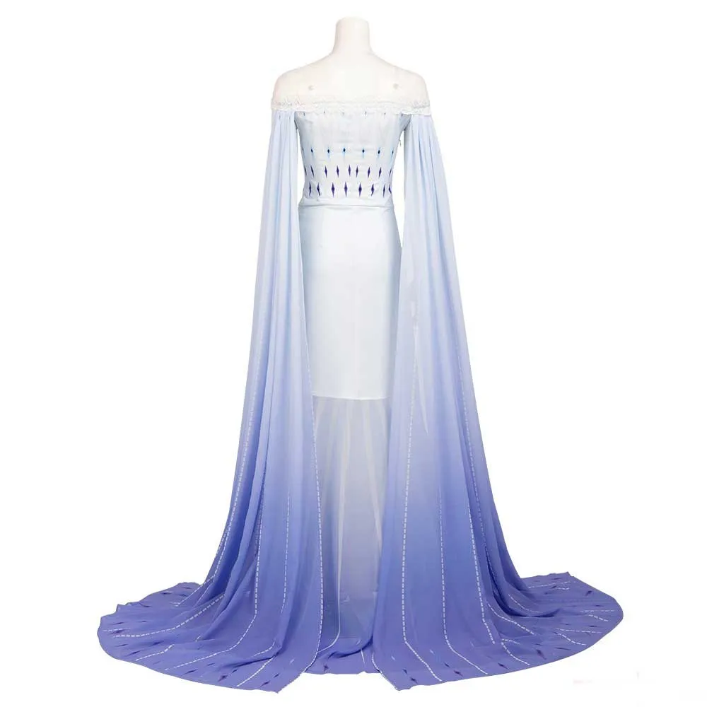 Frozen 2 Elsa Costume White Dress Cosplay Costume For Adults