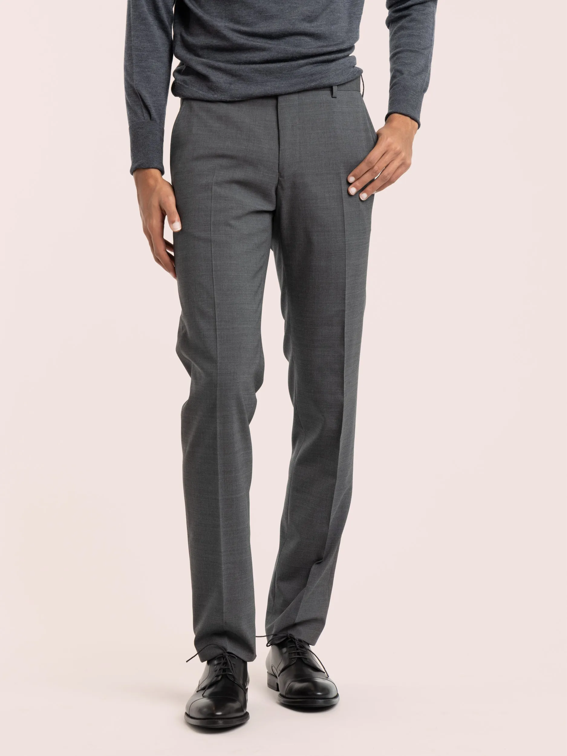 Grey Wool Dress Pants