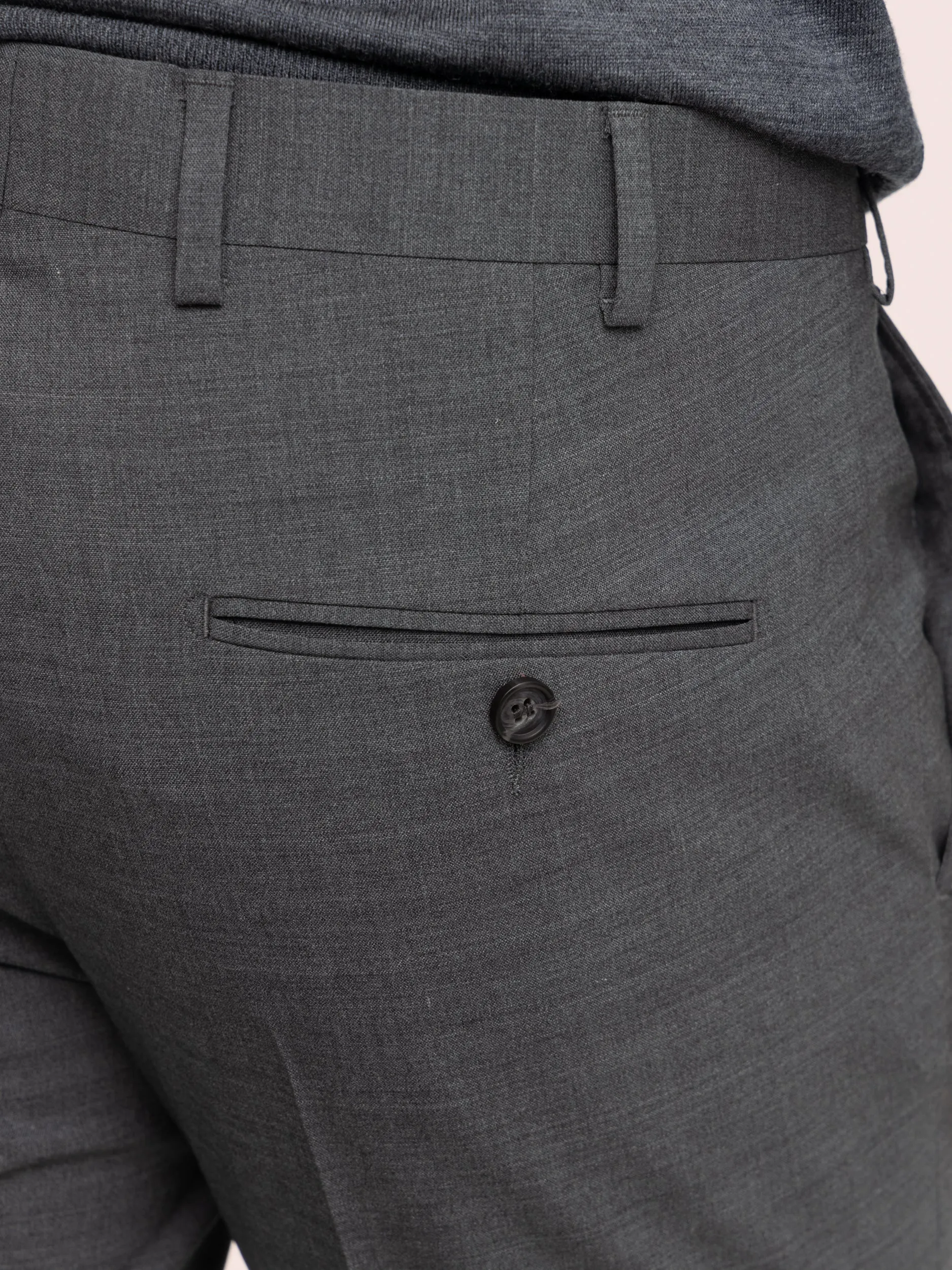 Grey Wool Dress Pants