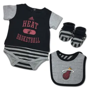 Heat Baby Bodysuit, Bib and Bootie Set