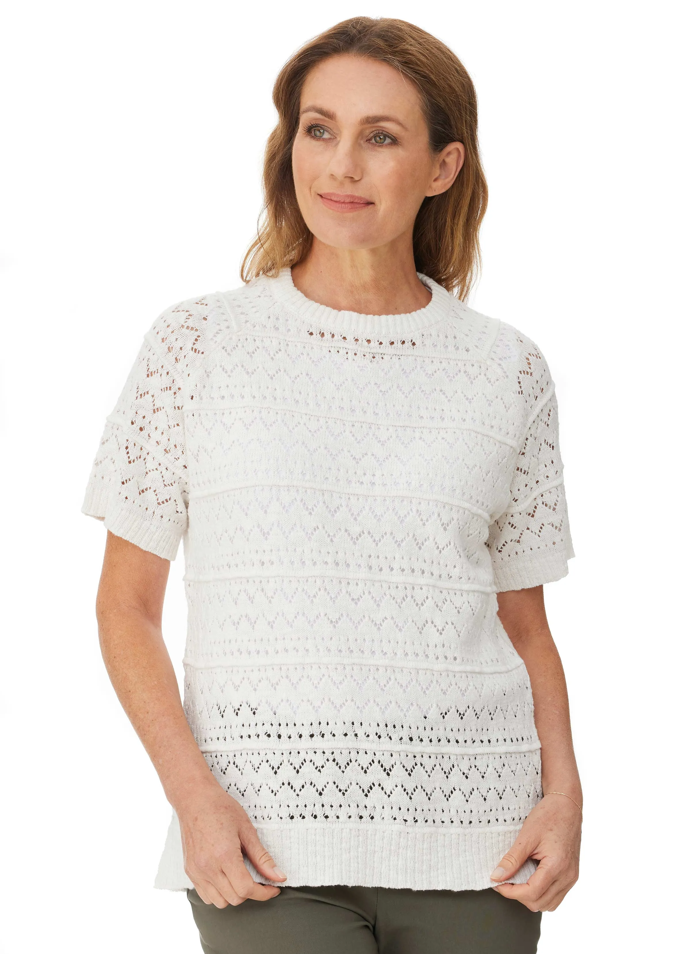 HIGHFIELDS S/S LACE PULLOVER