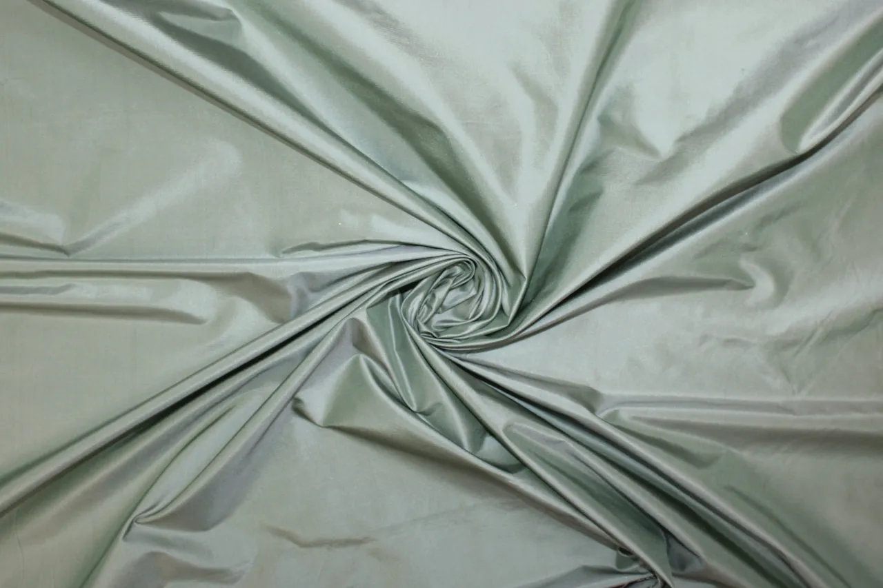 Iridescent Silk Taffeta - Seafoam