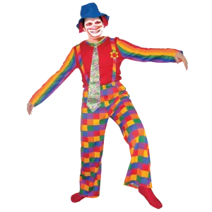 Jolly Laughing Clown Costume - Adults