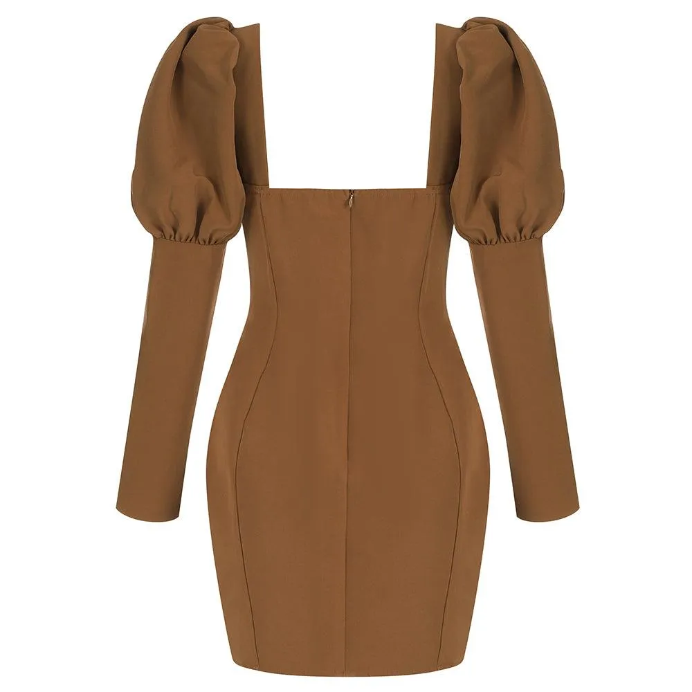 KittenAlarm - Kisha Sweetheart Neckline Solid Mini Dress