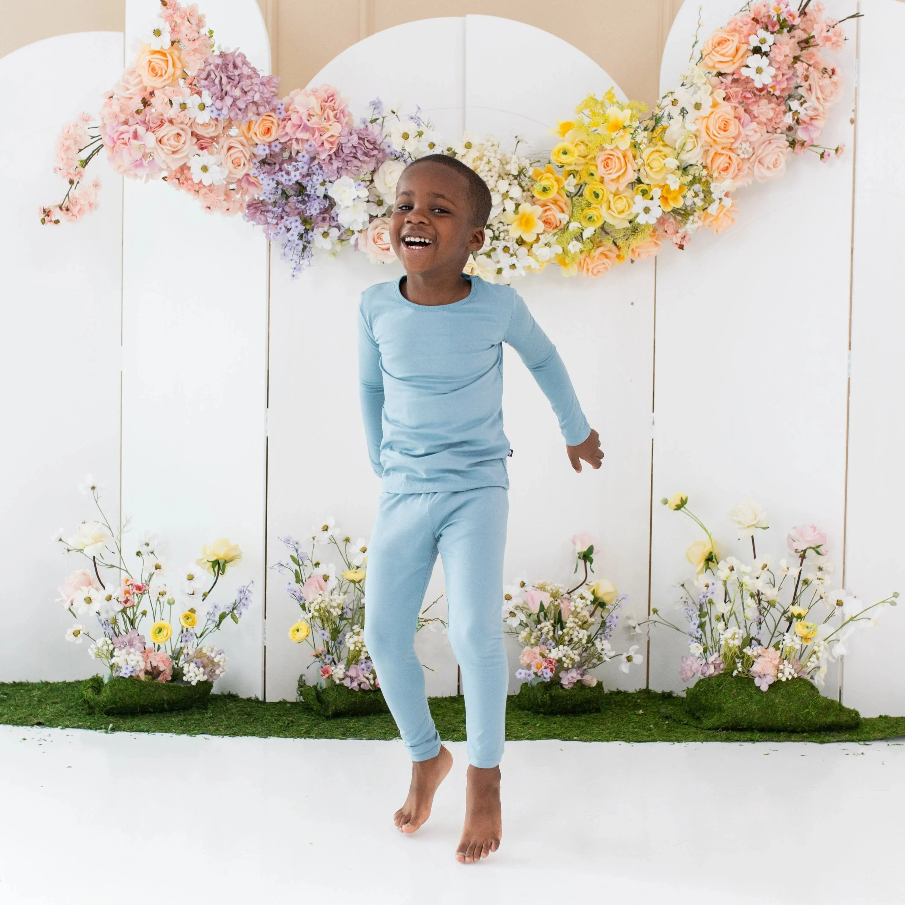 Kyte Baby Long Sleeve Toddler Pajamas - Dusty Blue