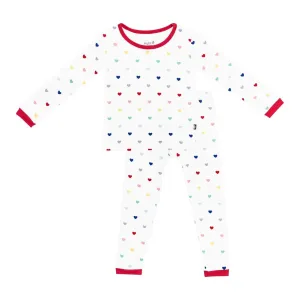 Kyte Bamboo Rainbow Heart Long Sleeve Pajama Set