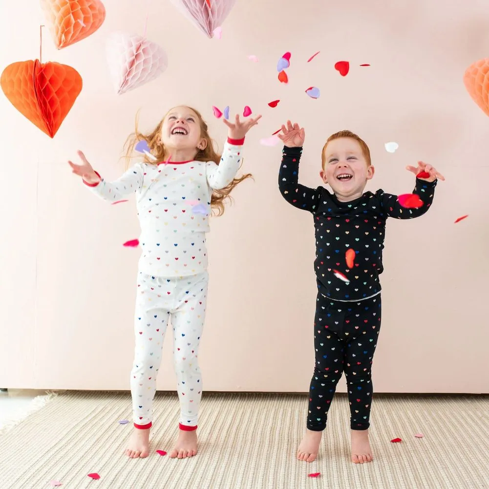 Kyte Bamboo Rainbow Heart Long Sleeve Pajama Set