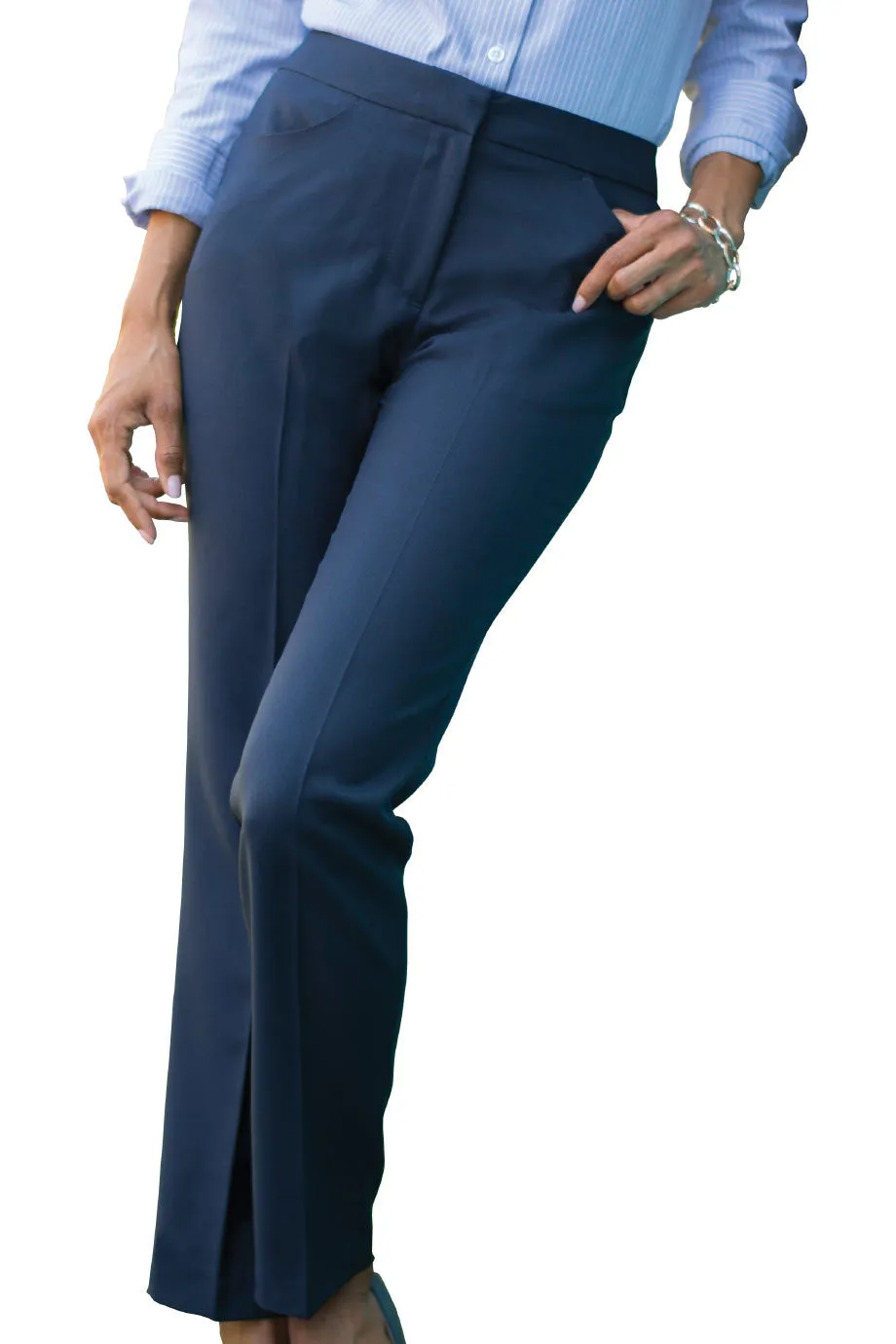 Ladies' Synergy Dress Pant (No Belt Loops) - Black
