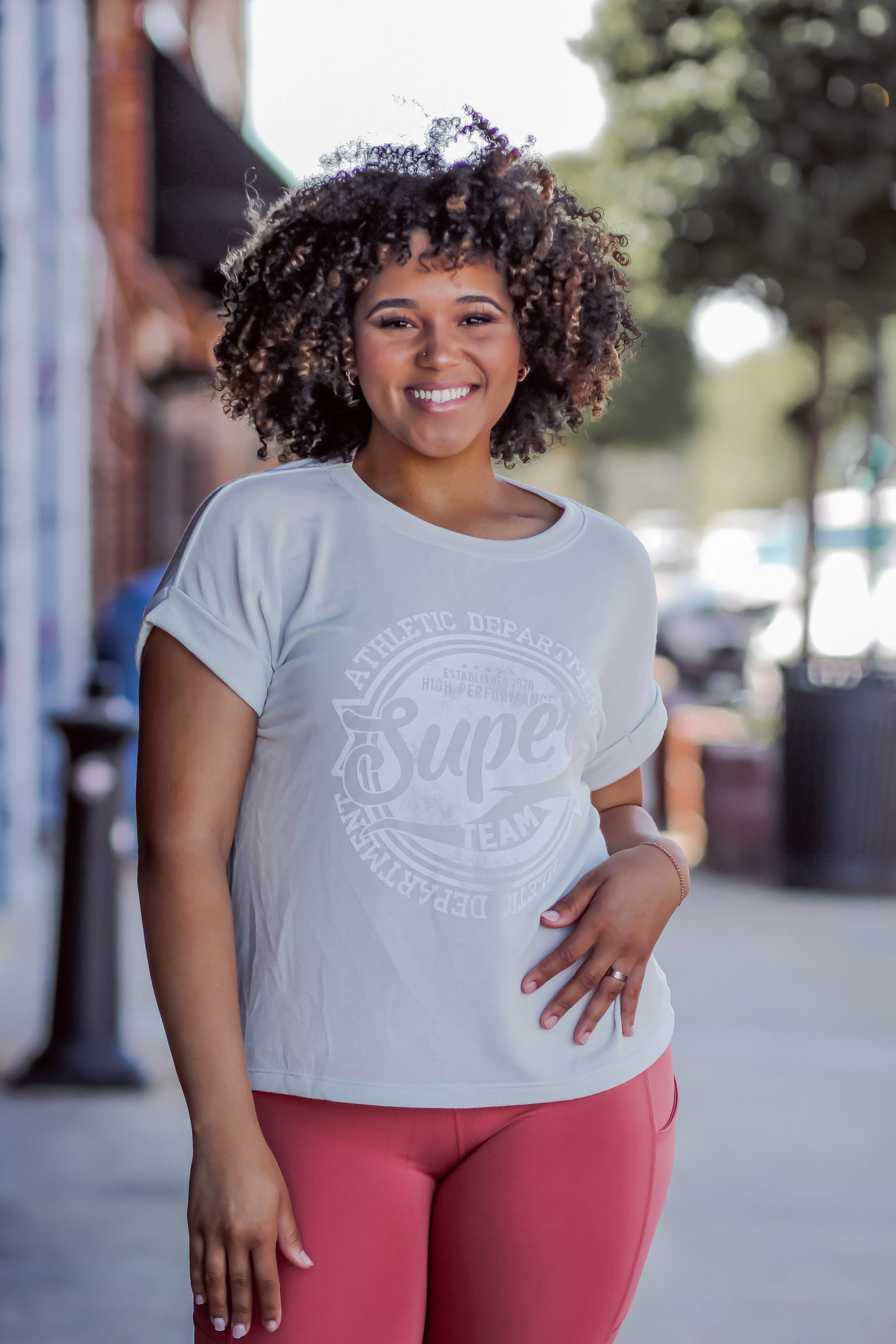 Light Sage Super Team Graphic Tee