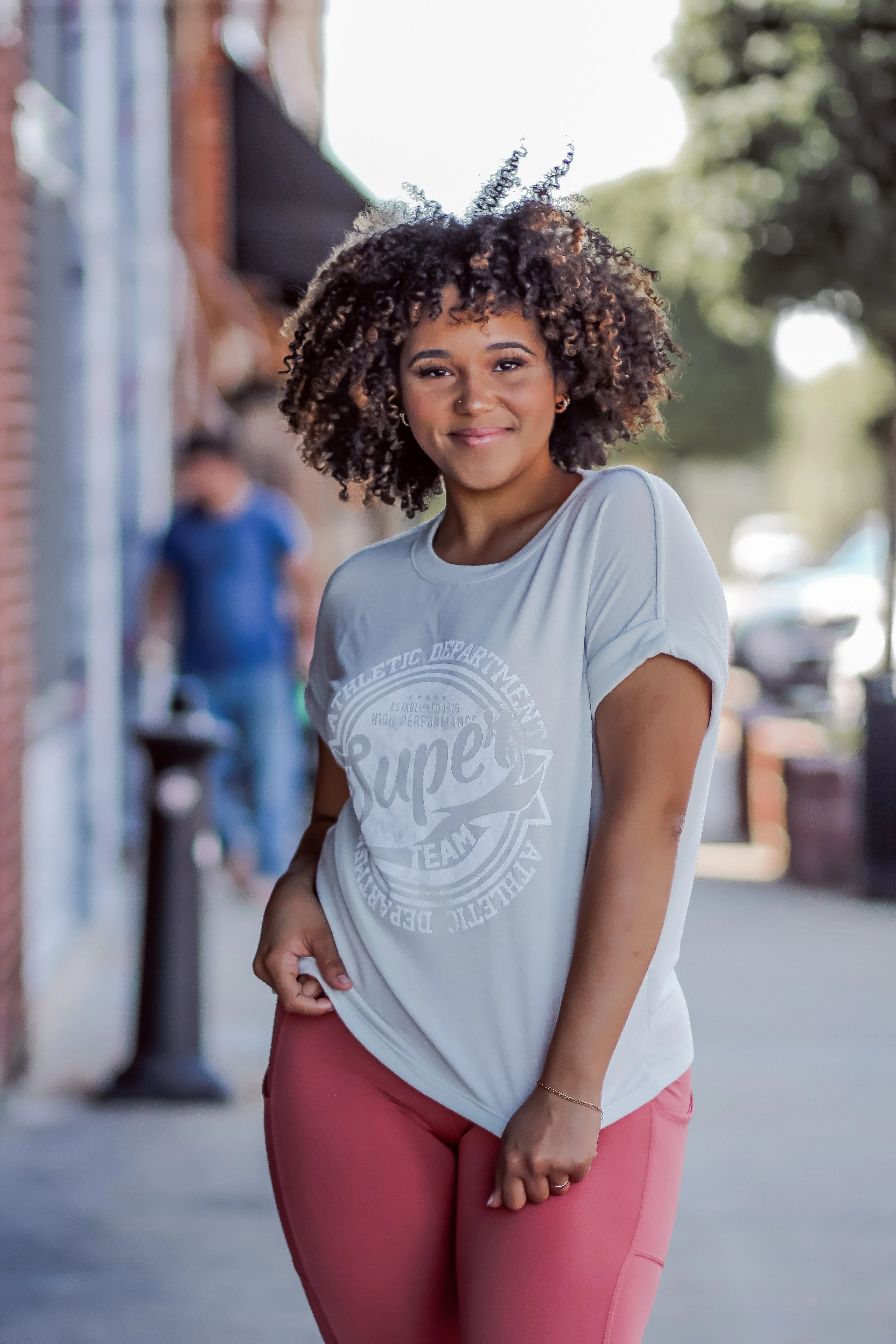 Light Sage Super Team Graphic Tee