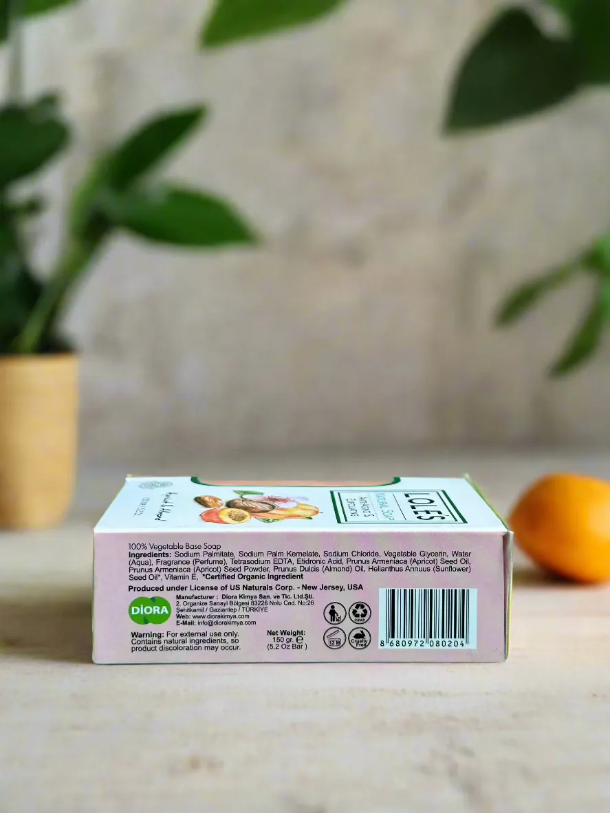 Lole's Natural Soap Anti-Aging and Exfoliating Apricot & Almond - Pack of 6 150 gm / 5.2 oz