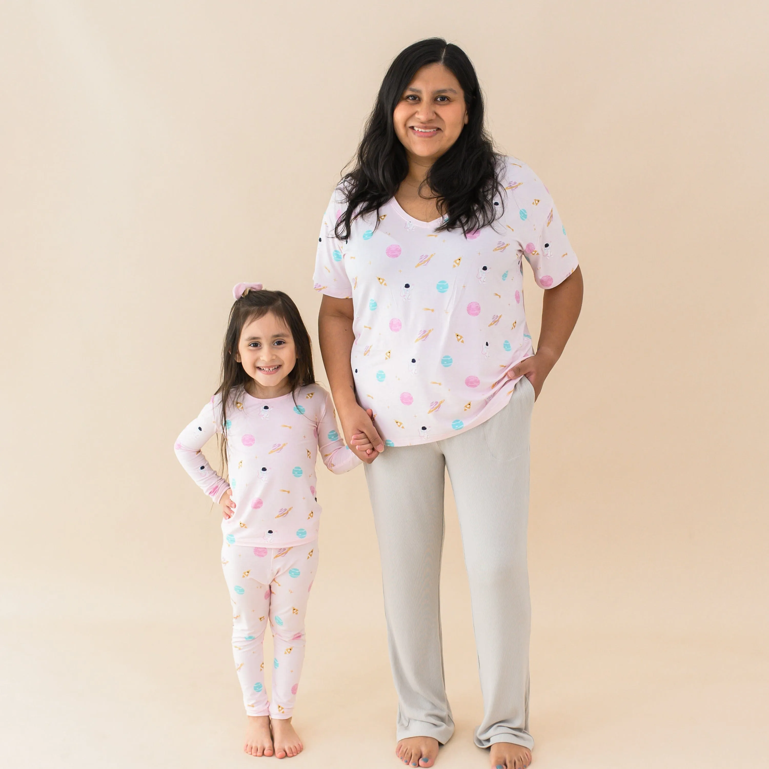 Long Sleeve Pajamas in Sakura Space