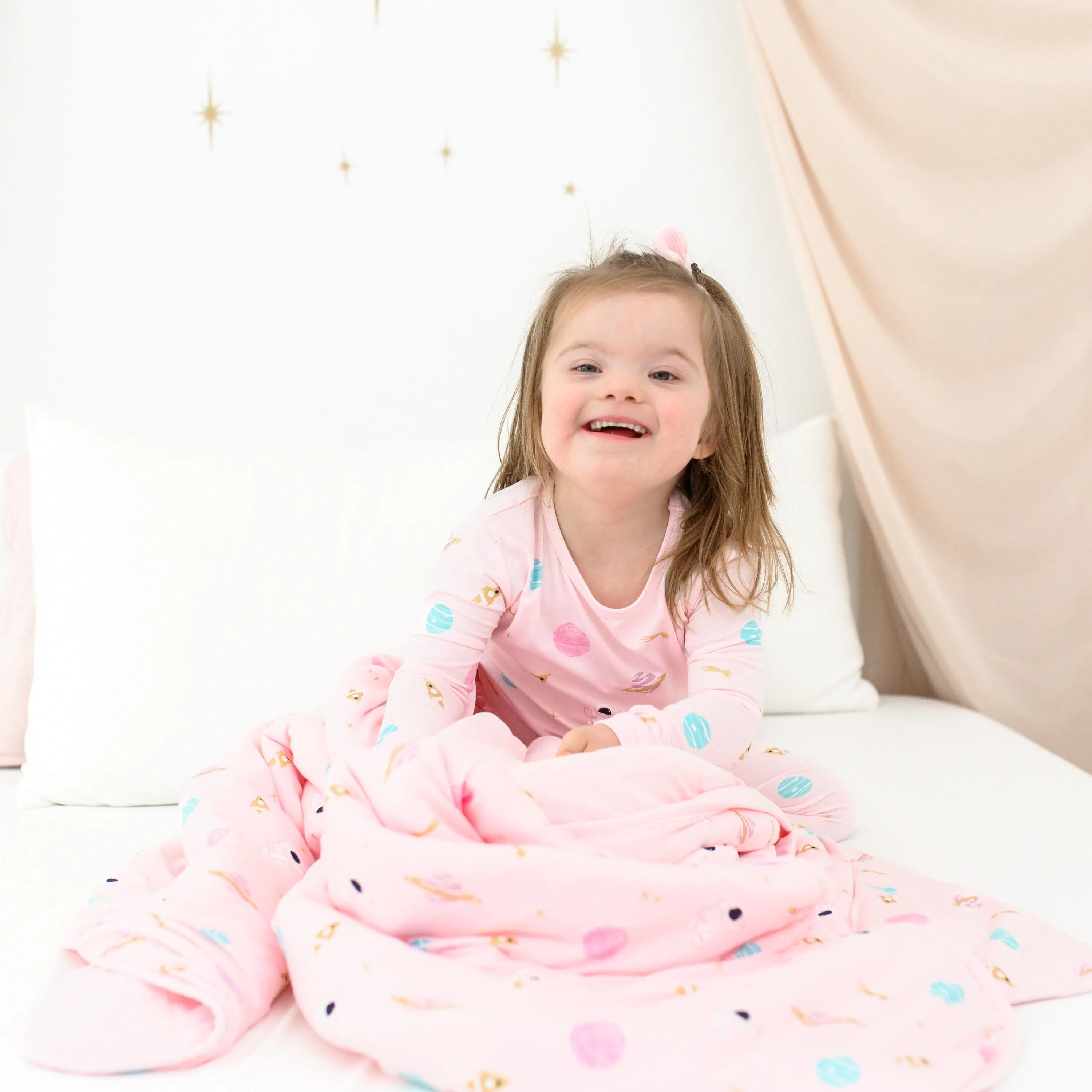 Long Sleeve Pajamas in Sakura Space