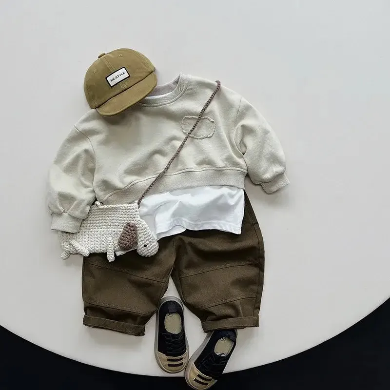 Long-Sleeved Casual Sweatshirt