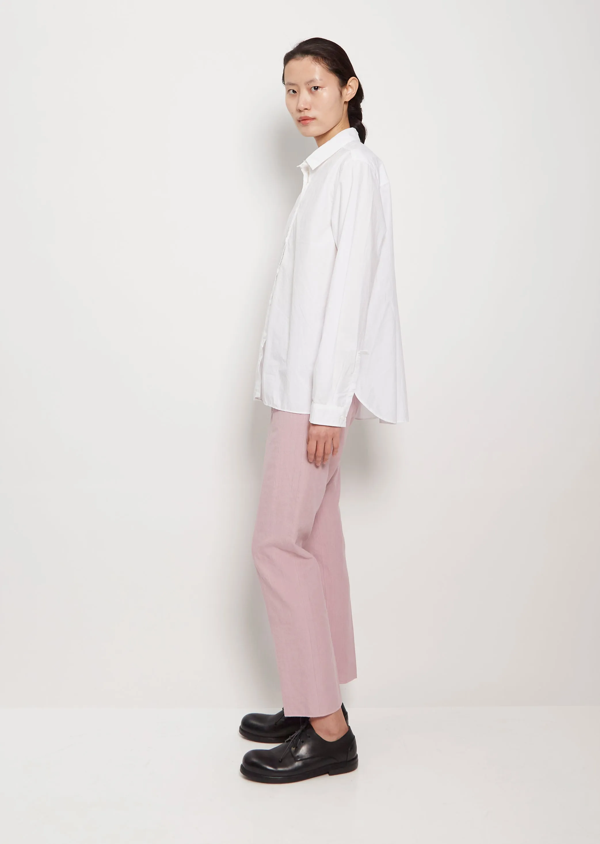 Loose Tyrol Cotton Shirt — White