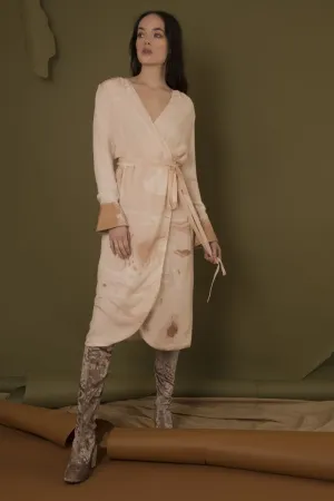 Marbled Wrap Around Dress
