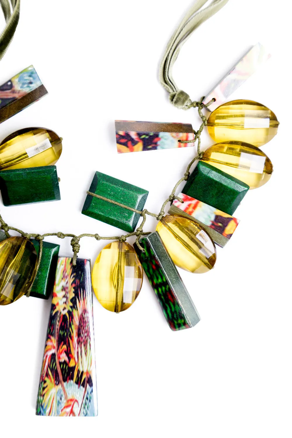 Maria Necklace in Forest Green (c)