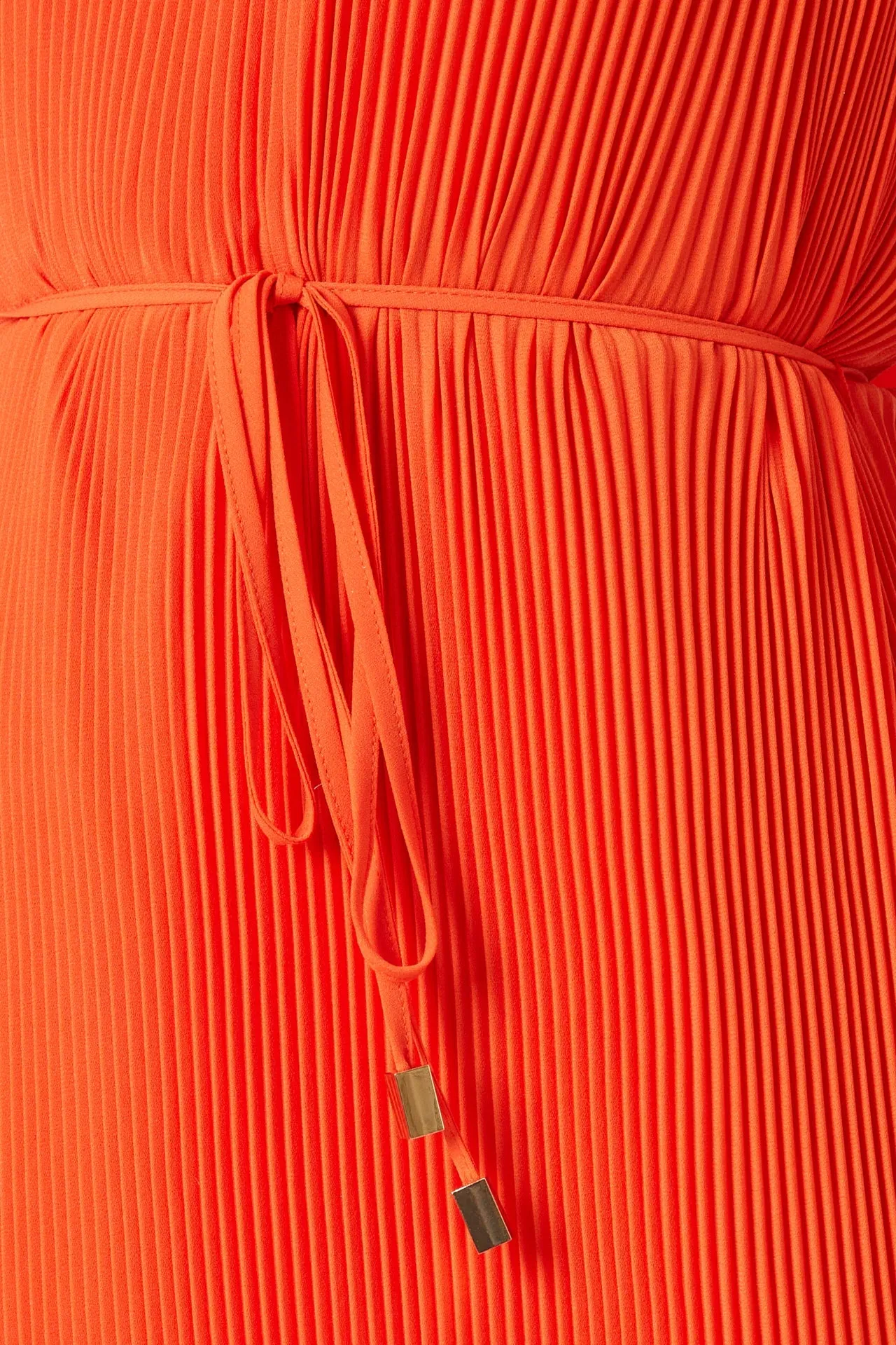 Melina Solid Pleated Dress