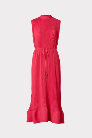 Melina Solid Pleated Dress