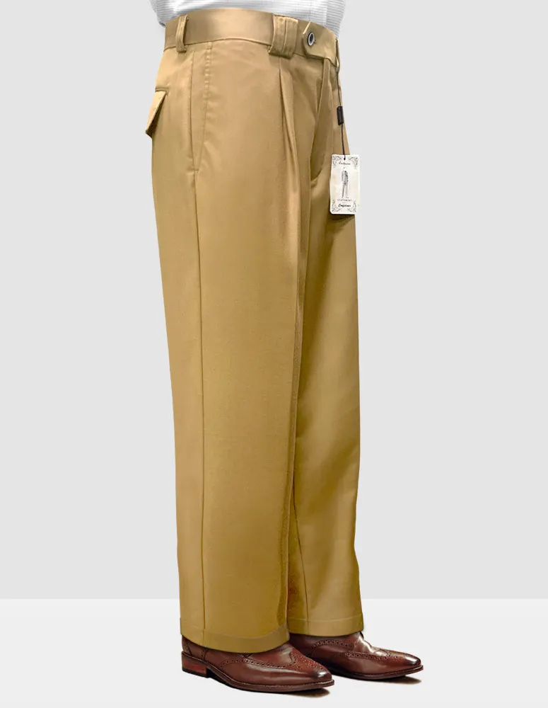 Men's Dress Pants Wide Leg 150's Italian Wool | Camel | WP-100