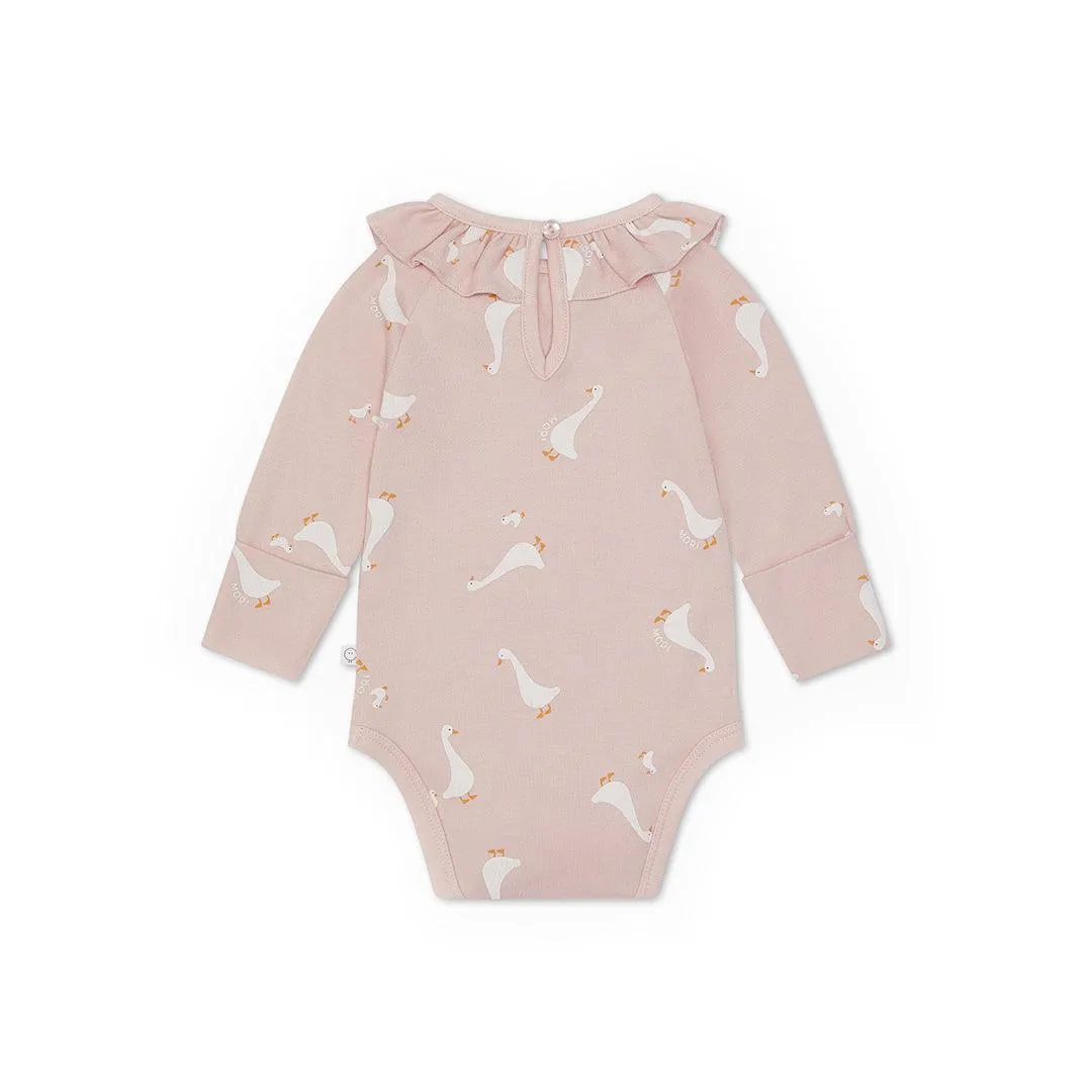 MORI Long Sleeve Bodysuit - Peach Duck