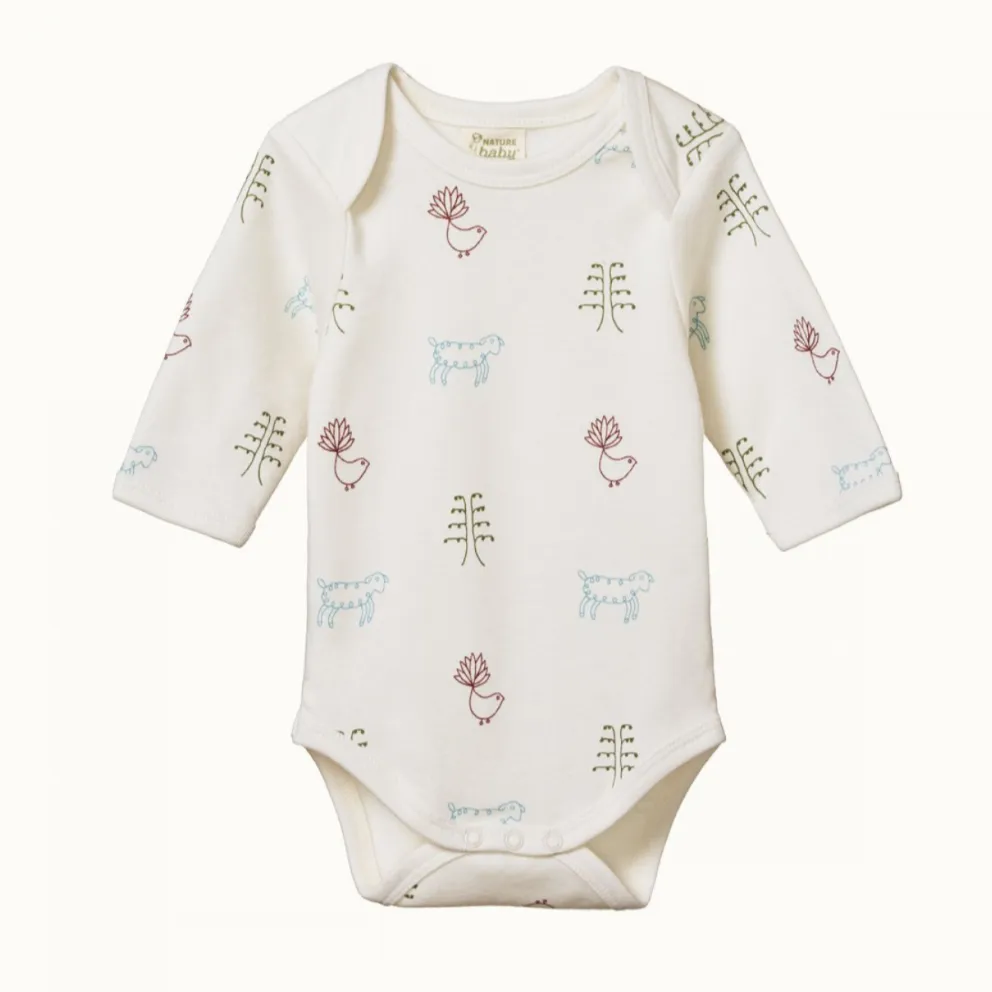 Nature Baby Bodysuit Long Sleeve - Nature Baby Print