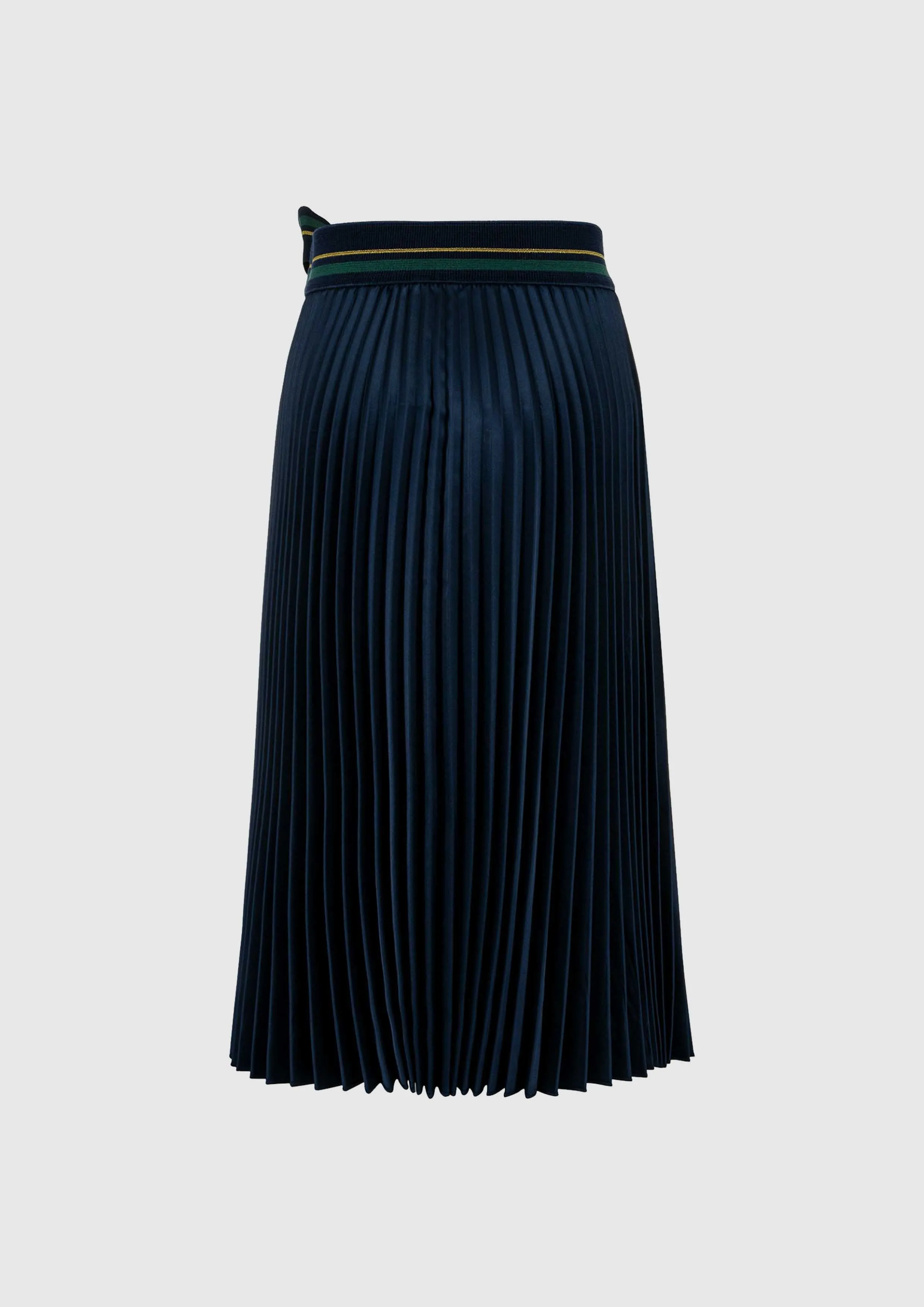 Navy Pleated Skirt