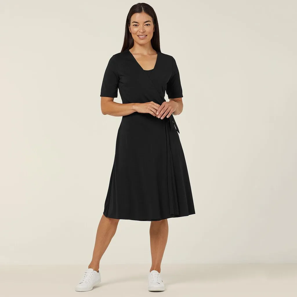 NNT Uniforms Jersey Short Sleeve Wrap Dress(CAT699)