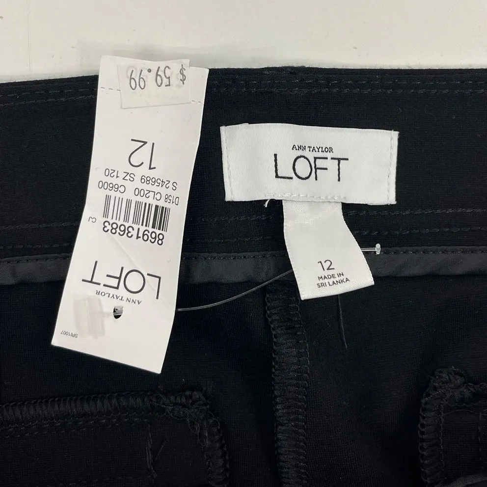 NWT Women's Loft Ann Taylor Black Slacks Dress Pants - Size 12
