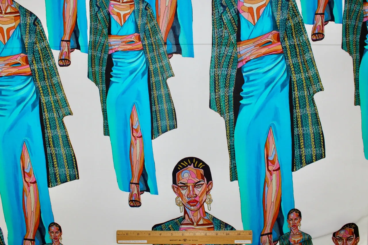On the Catwalk Rayon Shirt-weight - Multi