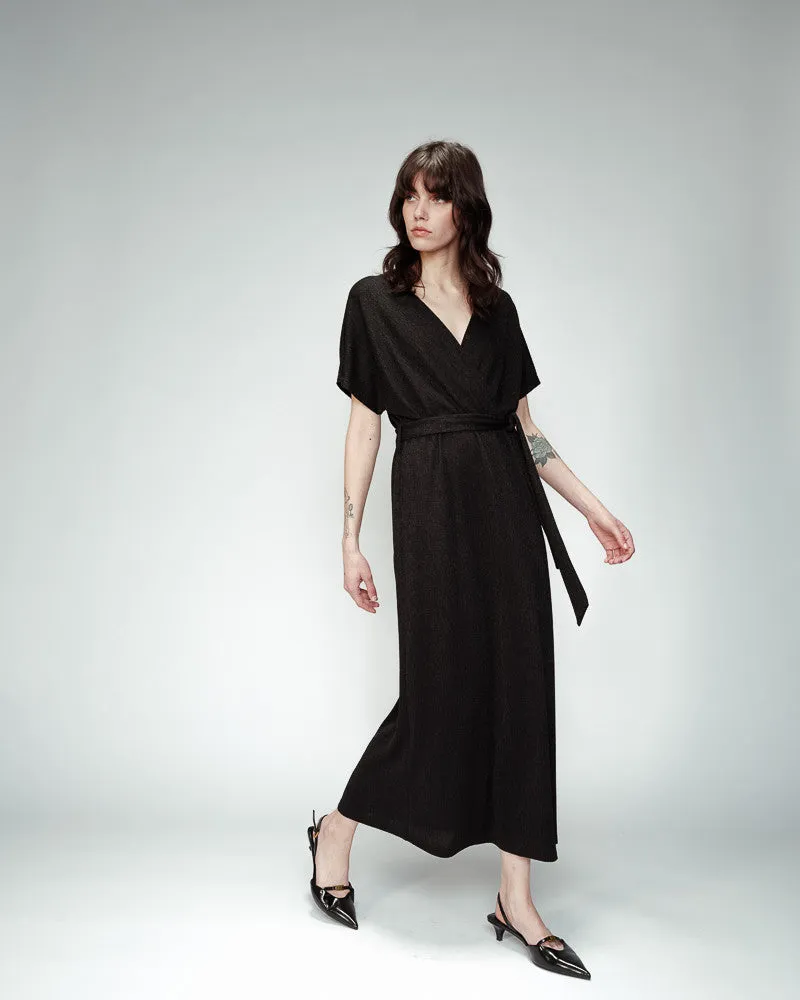 Oria Black Lurex Dress