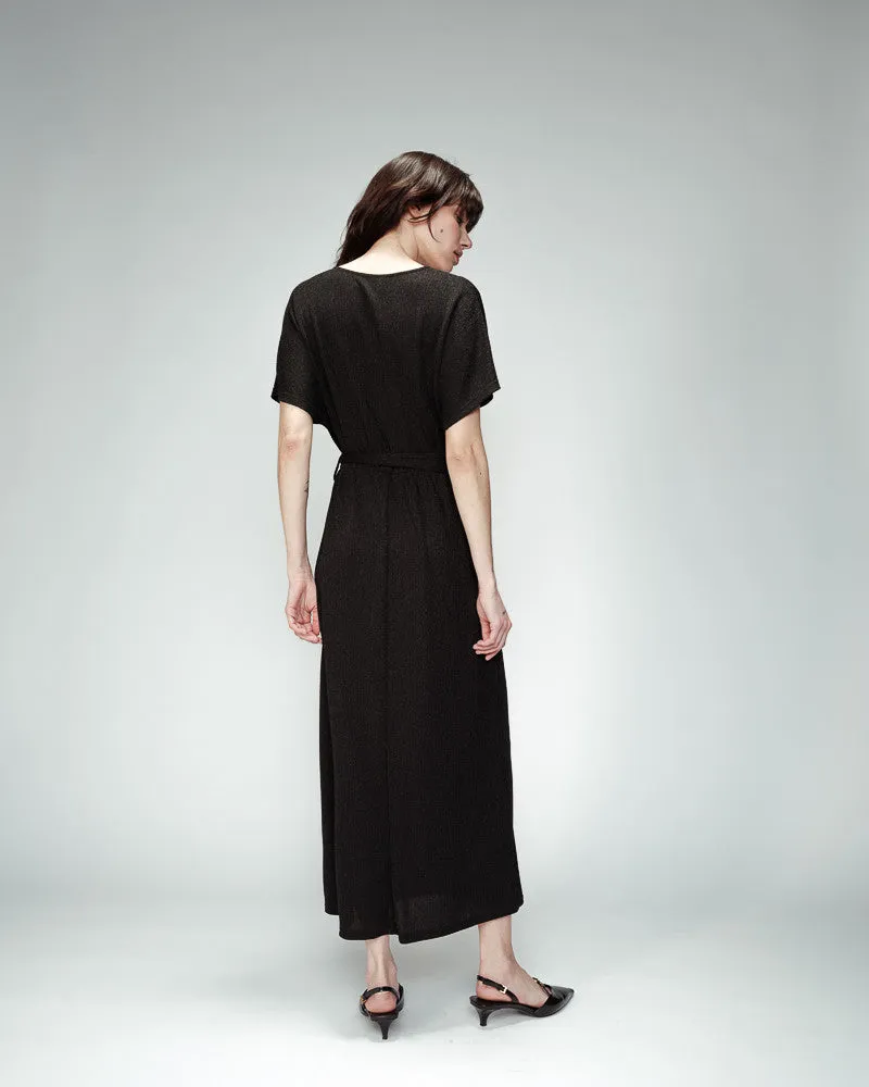 Oria Black Lurex Dress