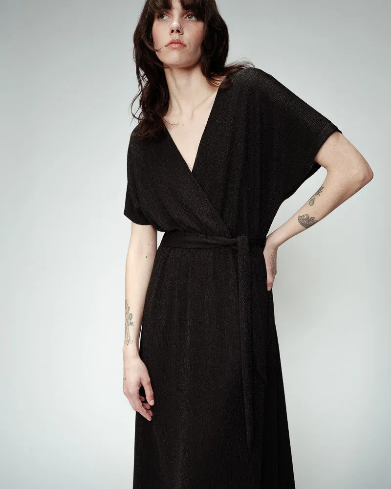 Oria Black Lurex Dress