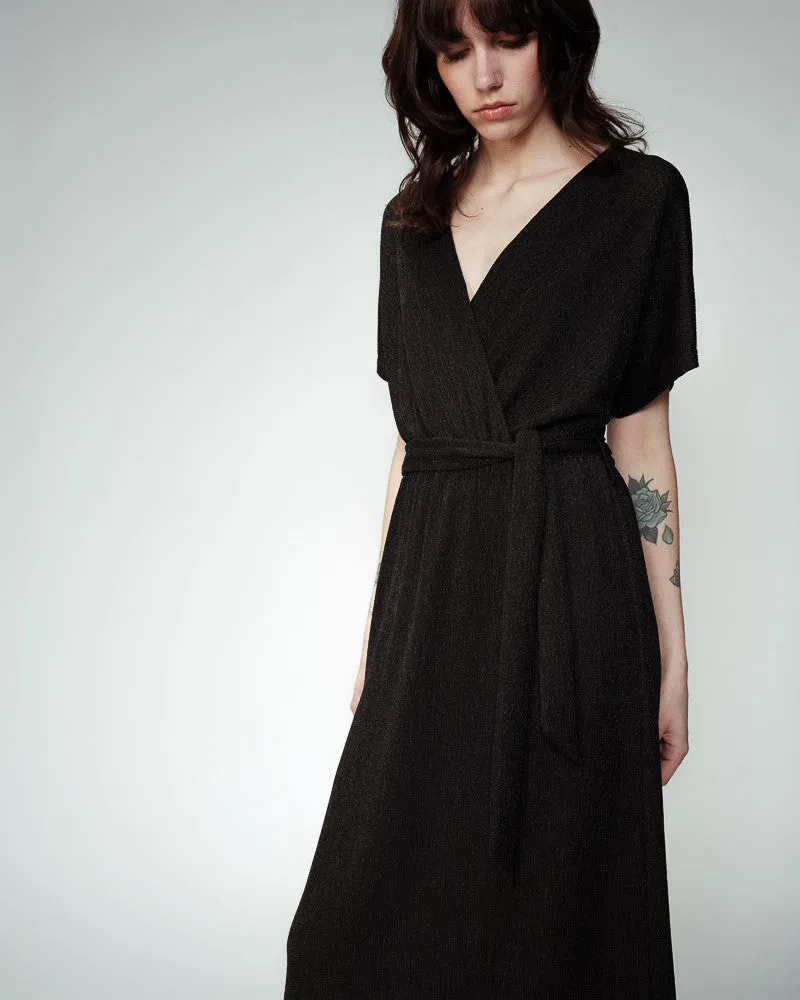 Oria Black Lurex Dress
