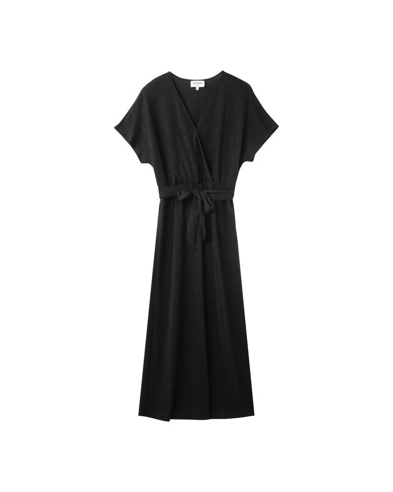 Oria Black Lurex Dress