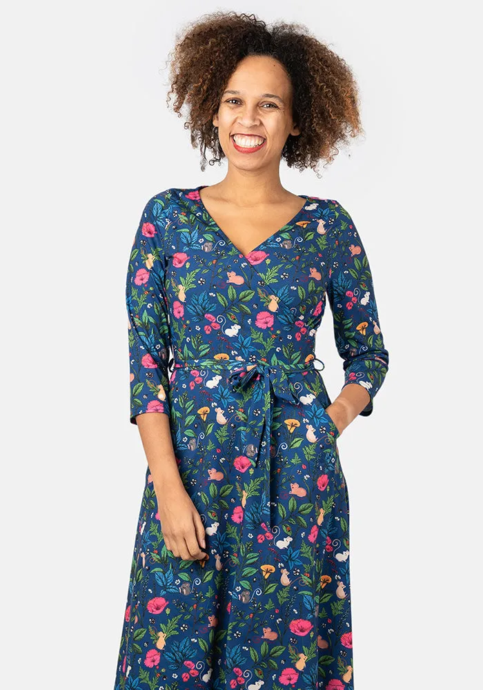 Penny Pretty Mouse Print Midi Dress