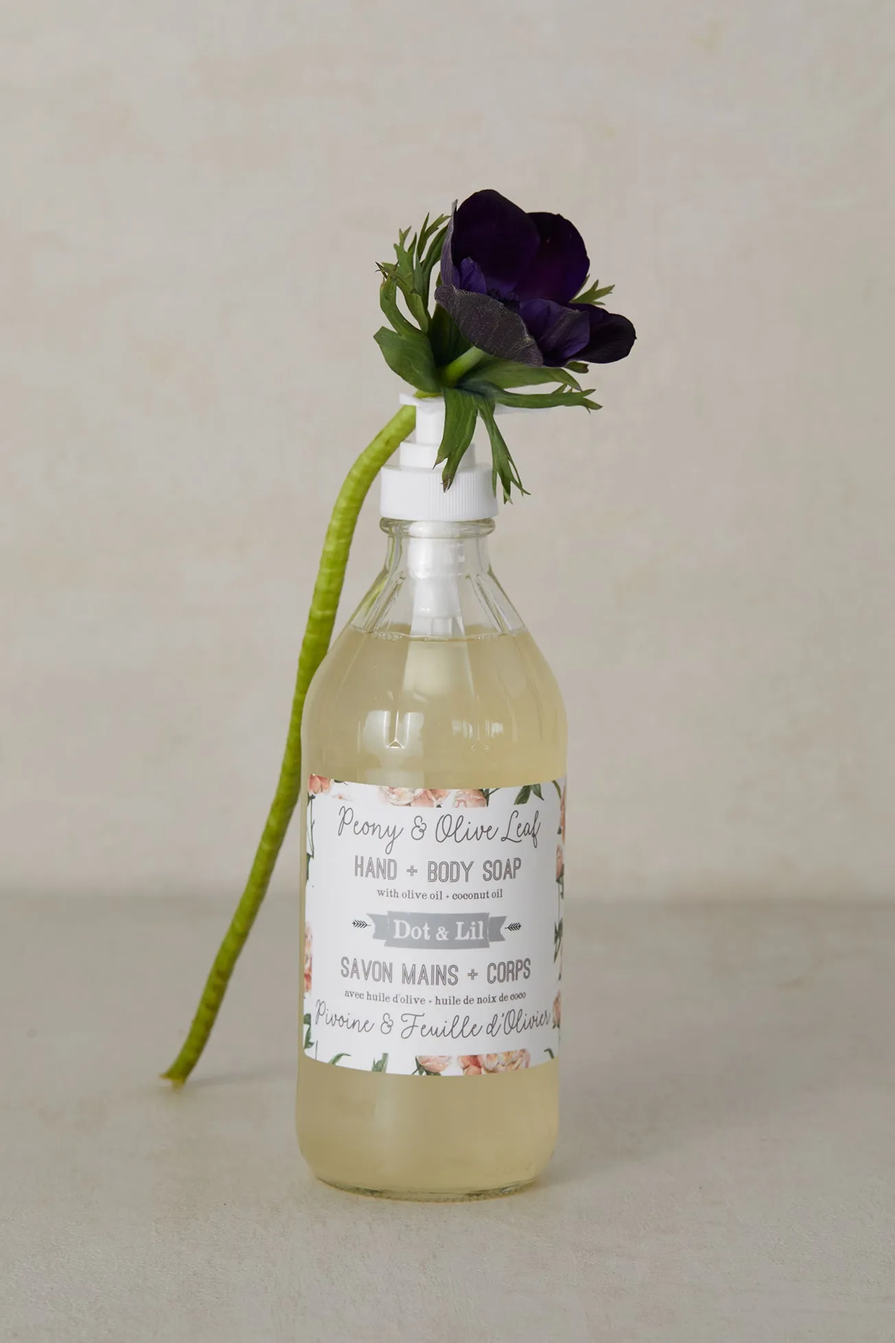 Peony & Olive leaf liquid soap
