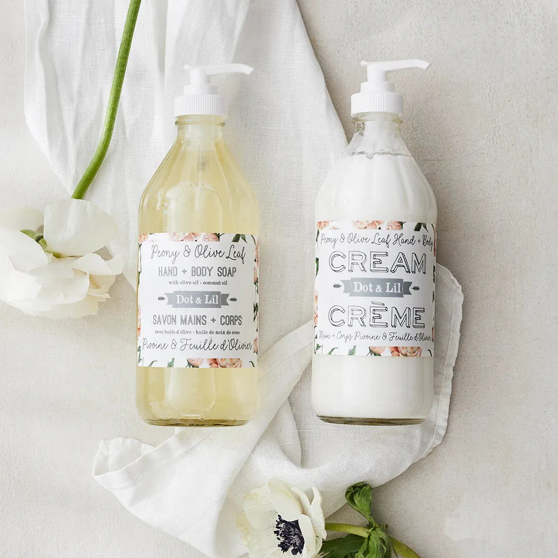 Peony & Olive leaf liquid soap