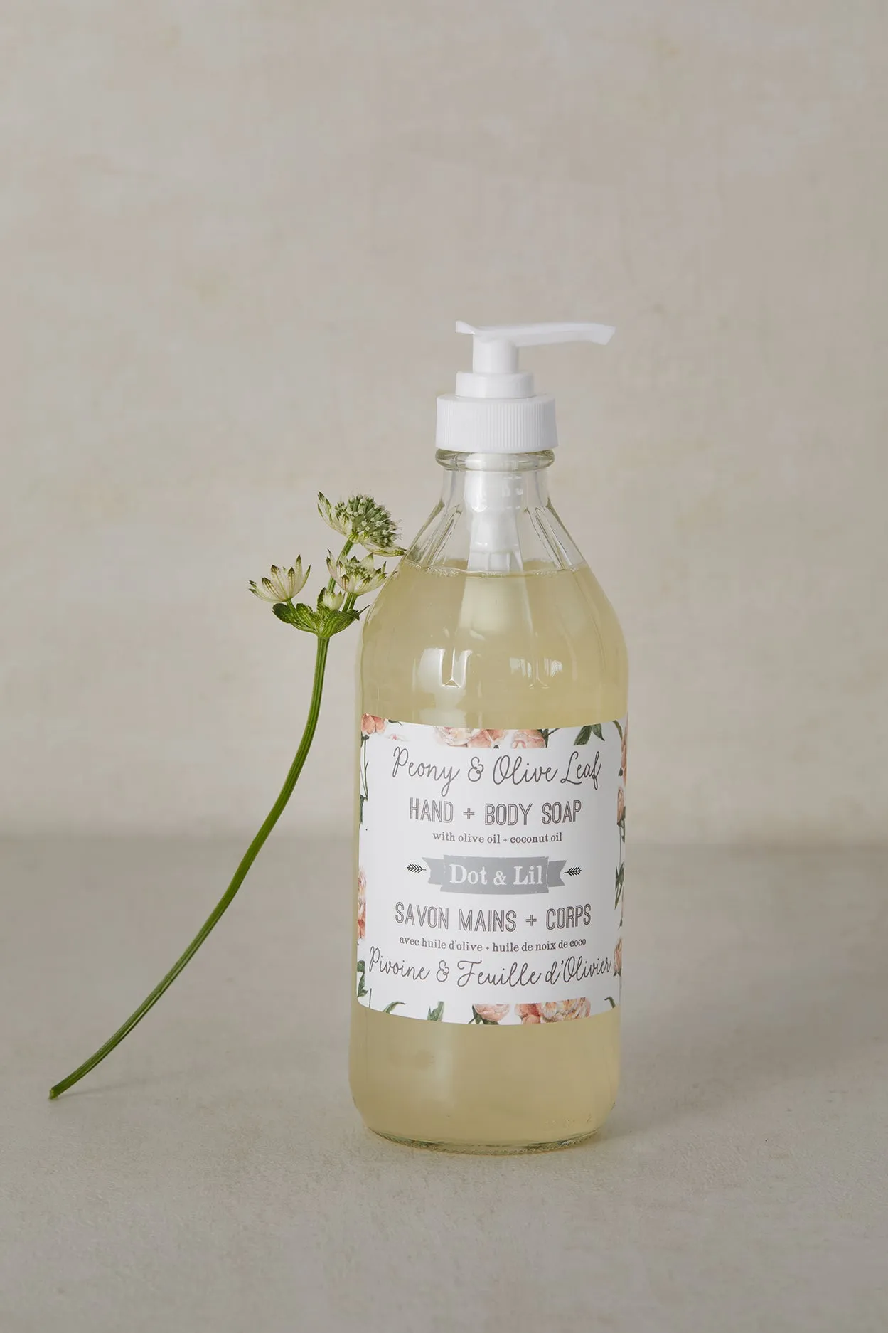 Peony & Olive leaf liquid soap