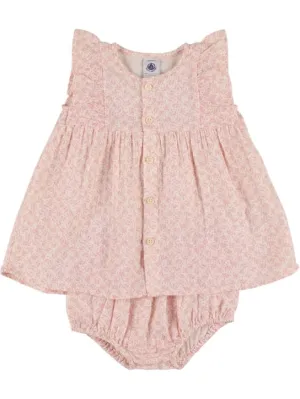 Petit Bateau   Cotton dress &amp; diaper cover 