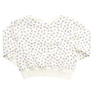 PINK CHICKEN~ Pullover top in tiny purple roses