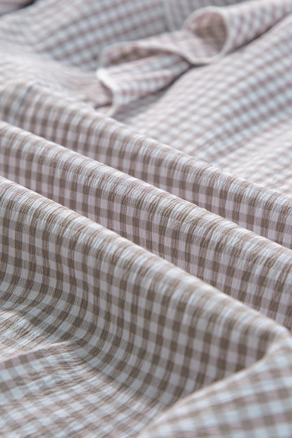 Plaid Ruffle Long Sleeve Shirt