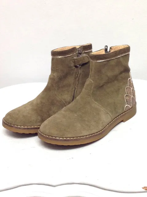 Pom D'Api Child Shoe Size 10 Olive Boots