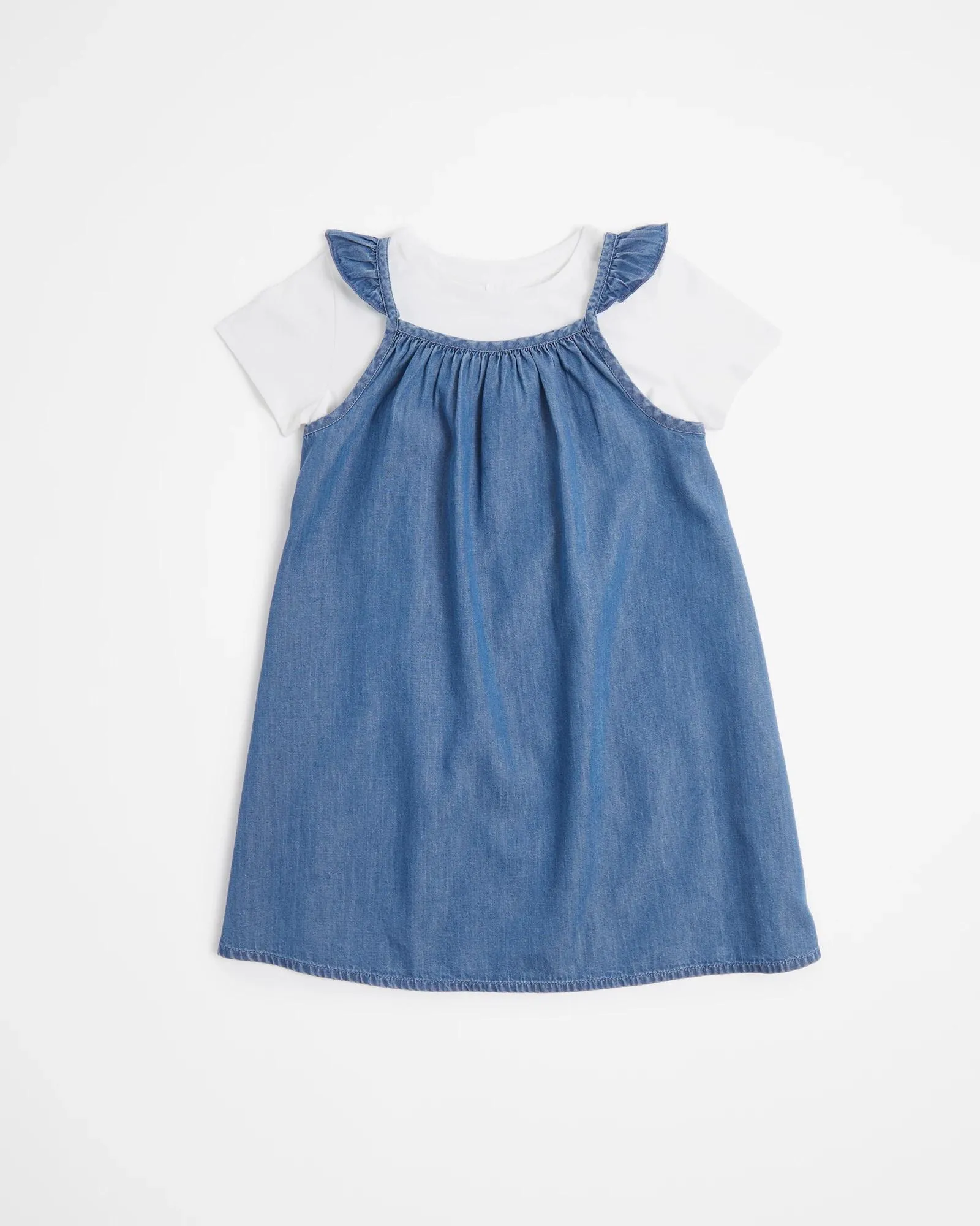 popular  Chambray 2 Piece Dress Set