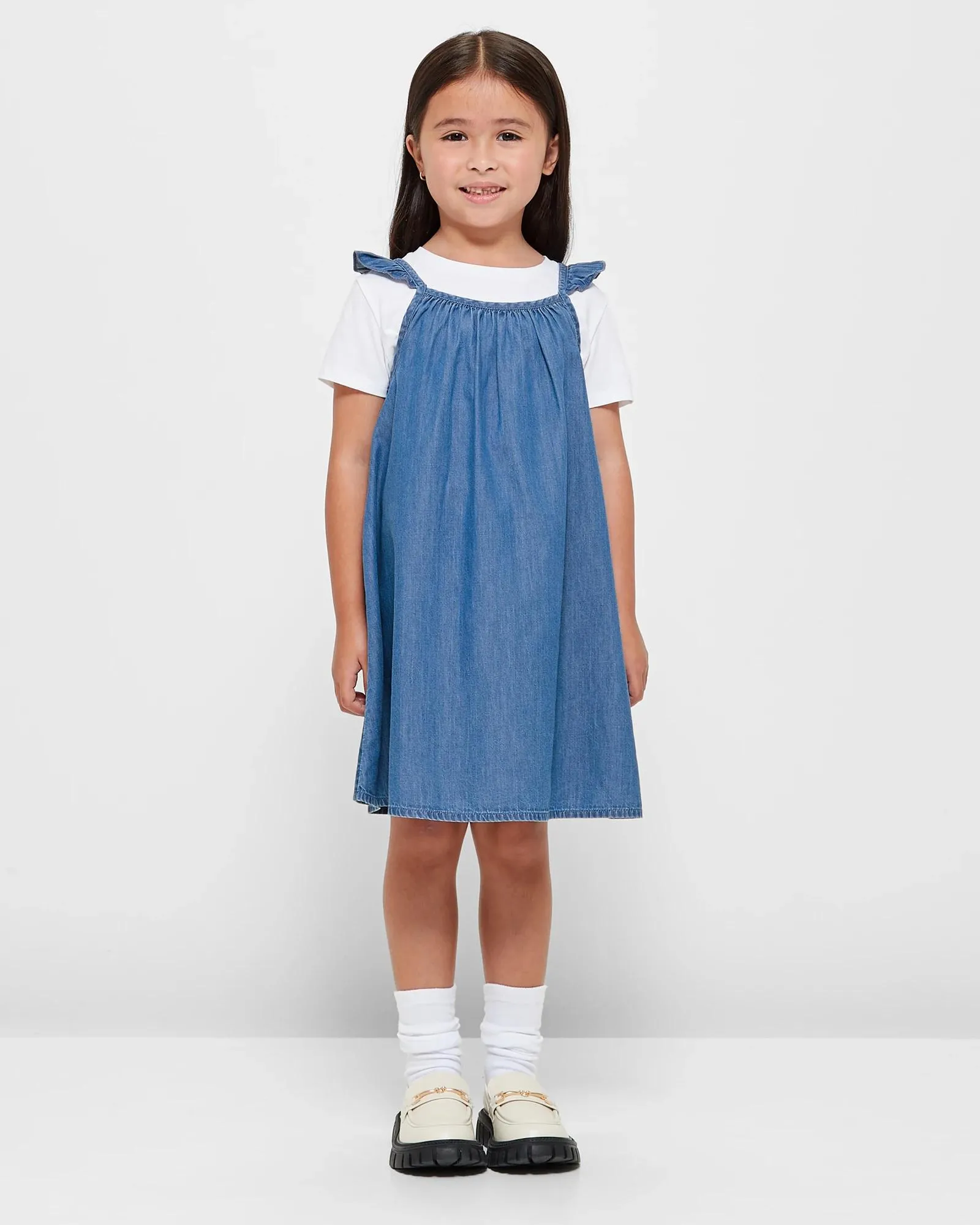 popular  Chambray 2 Piece Dress Set