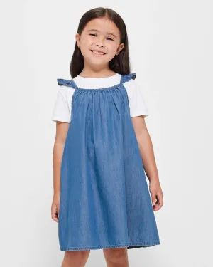 popular  Chambray 2 Piece Dress Set